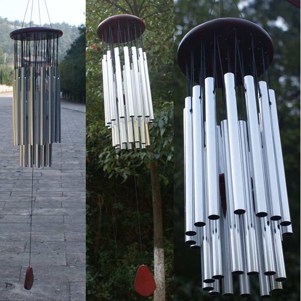 Carillon à vent,Acier inoxydable 3D métal rotatif carillon de vent